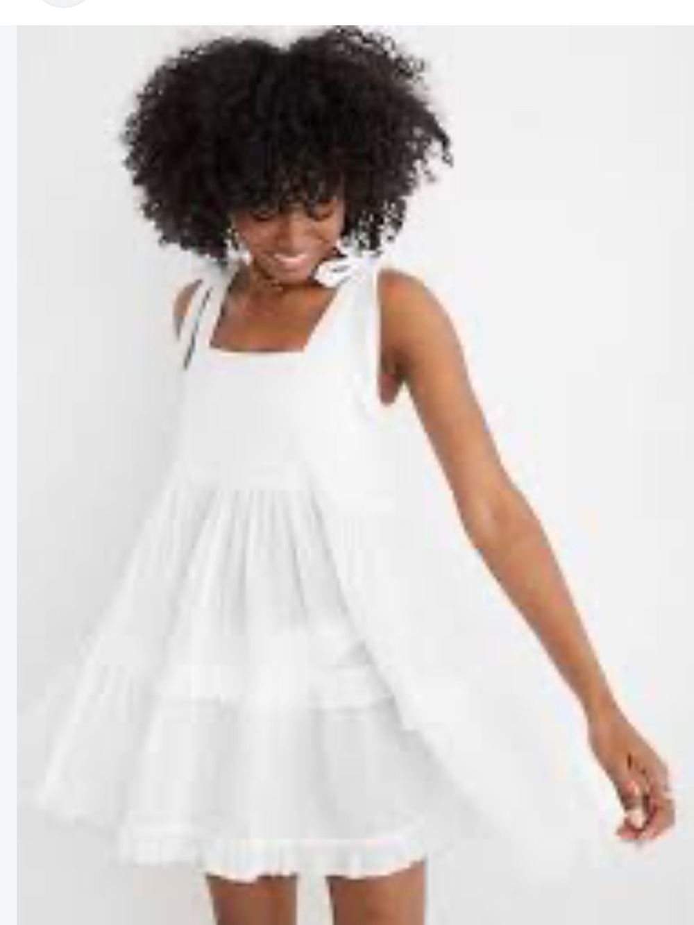 Aerie Shoulder Tie Ruffle Cover Up Dress